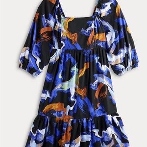 Nine West Blue and Black Backless Dress